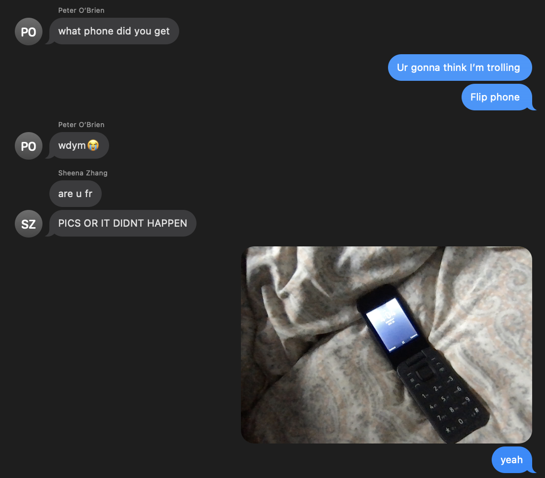 group chat reaction